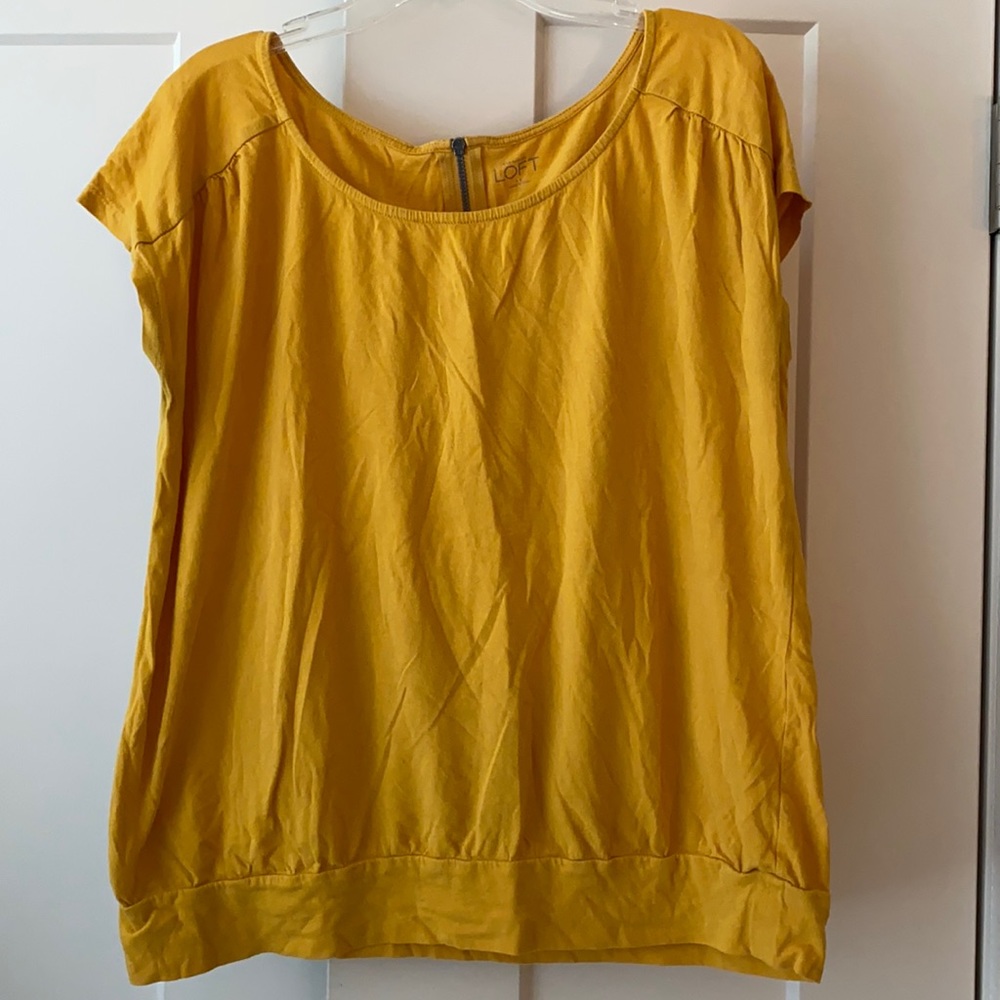 Yellow Loft T-Shirt with Zipper